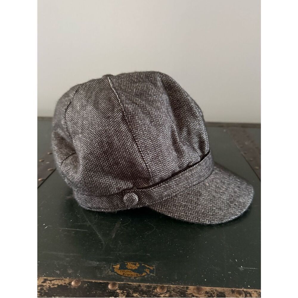 New York & Company Gray Wool Blend Newsboy Cap Hat Womens One Size Baker Boy